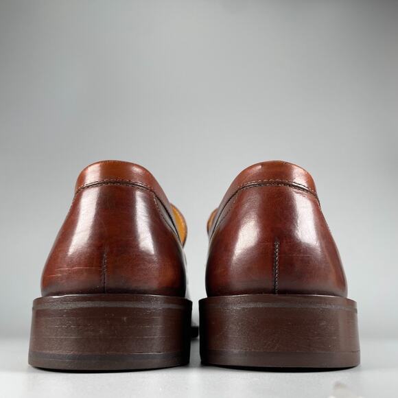 Cole Haan Men’s 11 D Burgundy Leather Slip On Penny Loafer Dress Shoe Casual GUC